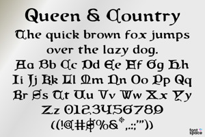 Related font Queen & Country