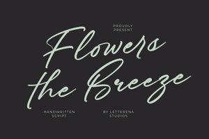 Related font Flowers the Breeze VERSION