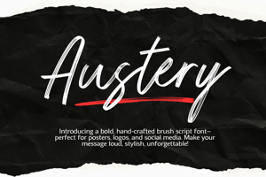 Related font Austery Brush