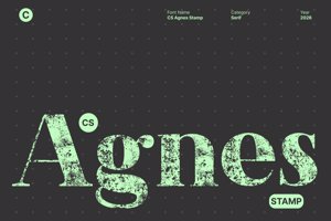 Related font CS Agnes Stamp