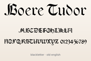 Related font Boere Tudor