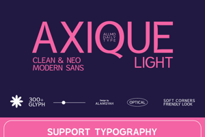 Related font Axique Light