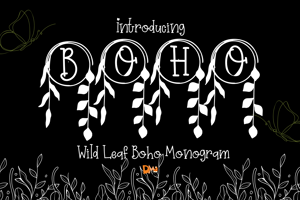 Related font Wild Leaf Boho Monogram