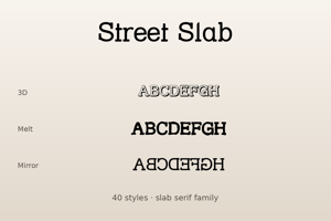 Related font Street Slab