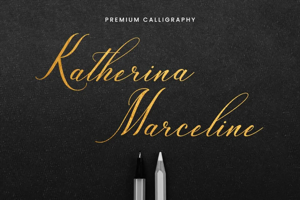 Related font Katherina Marceline Fancy Cursive