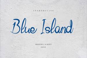 Related font Blue Island Stylish Cute Cursiv