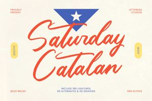 Related font Saturday Catalan VERSION