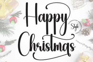 Related font Happy Christmas