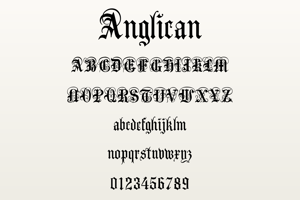 Related font Anglican Text