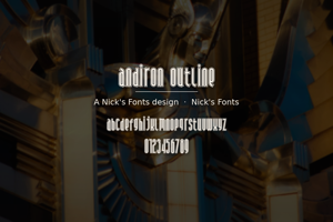 Related font Andiron Outline