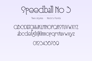 Related font Speedball No 3