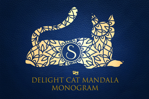 Related font Delight Cat Mandala Monogram