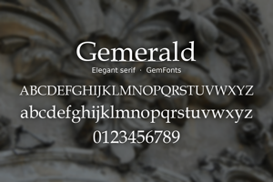 Related font Gemerald