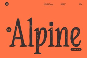 Related font CS Alpine Stamp