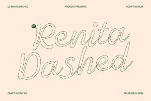 Related font CS Renita Dashed