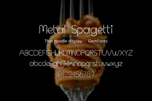 Related font Metal Spagetti