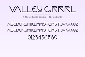 Related font Valley Grrrl
