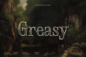 Related font CS Greasy Stippled