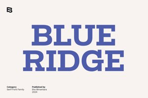 Related font BLUE RIDGE