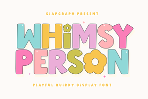 Related font Whimsy Person