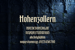 Related font Hohenzollern