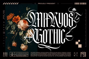 Related font Makyos gothic