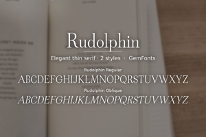 Related font Rudolphin