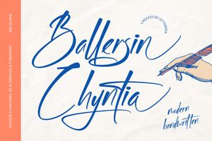 Related font Ballersin Chyntia