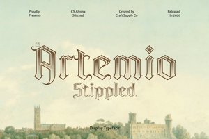 Related font CS Artemio Stippled