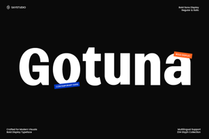 Related font Gotuna DEMO