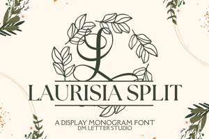 Related font Laurisia Split Monogram