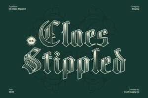 Related font CS Claes Stippled