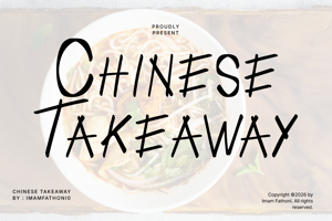 Related font Chinese Takeaway