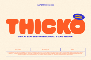 Related font Thicko DEMO