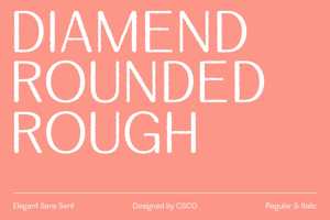 Related font Diamend Rounded Rough