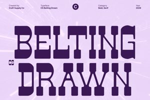 Related font CS Belting Drawn