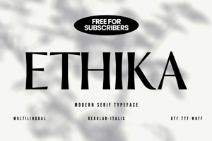 Related font Ethika