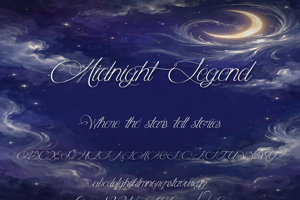 Related font Midnight Legend