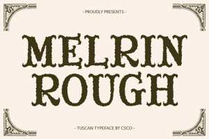 Related font Melrin Rough