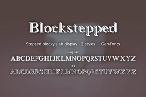 Related font Blockstepped