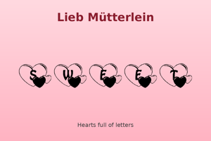 Related font Lieb Mütterlein