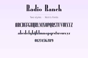 Related font Radio Ranch