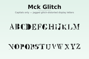 Related font Mck Glitch