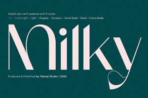 Related font TBJ Milky