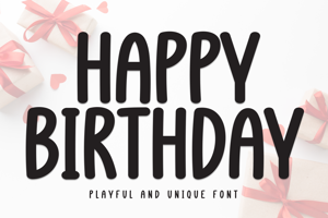 Related font Happy Birthday