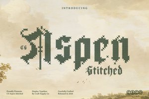 Related font CS Aspen Stitched