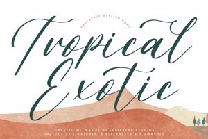 Related font Tropical Exotic VERSION