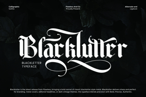 Related font BLACKLUTTER