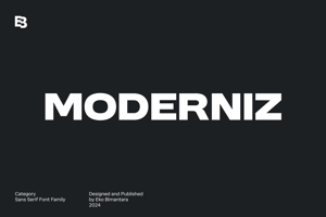 Related font MODERNIZ