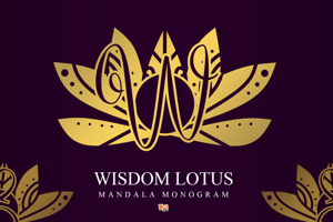 Wisdom Lotus Mandala Monogram